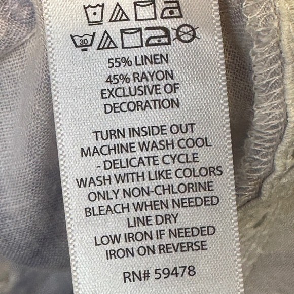 Rachel Zoe Linen Blend Tie Dye Pattern Lace Waterfall Summer Swim Coverup Dress - Picture 11 of 12